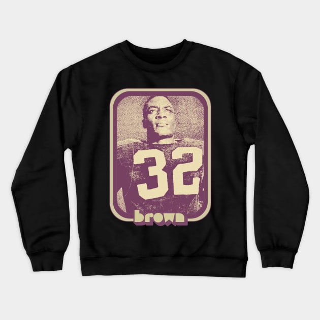 Jimmy Brown / Retro Football Fan Design Gift Crewneck Sweatshirt by DankFutura